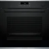 Series 4 Built-in oven with added steam function 60 x 60 cm Black