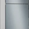 Series 4 free-standing fridge-freezer with freezer at top 186 x 70 cm Stainless steel look
