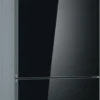 Series 6 free-standing fridge-freezer with freezer at bottom, glass door 203 x 70 cm Black, Total No Frost