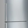 Series 6 free-standing fridge-freezer with freezer at bottom 186 x 75 cm Brushed steel