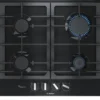 Series 6 Gas hob 60 cm Enameled steel, Black