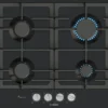 Series 6 Gas hob 60 cm Enameled steel, Black