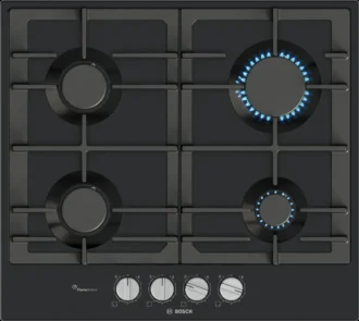 Series 6 Gas hob 60 cm Enameled steel, Black