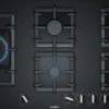 Series 6 Gas hob 90 cm Tempered glass, Black