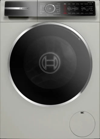 Series 8 washing machine, frontloader fullsize 9 kg , Silver inox